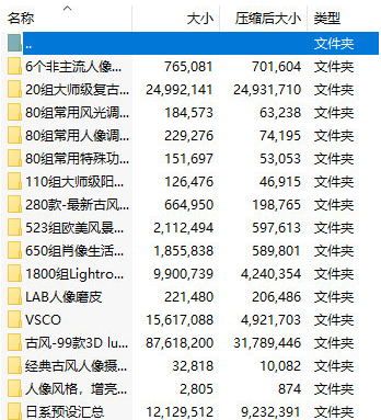 Lightroom调色预设