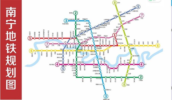 南宁地铁规划图