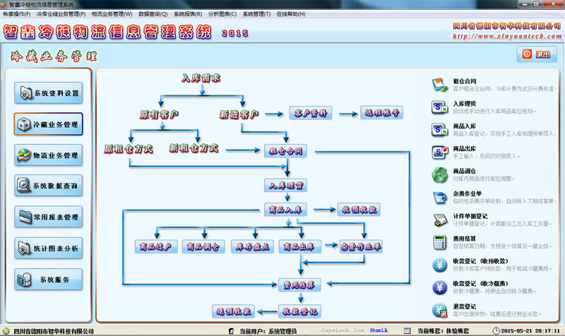 智鑫冷库信息管理系统