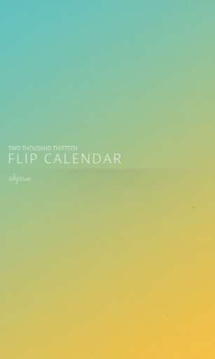 滑动日历 Flip Calendar
